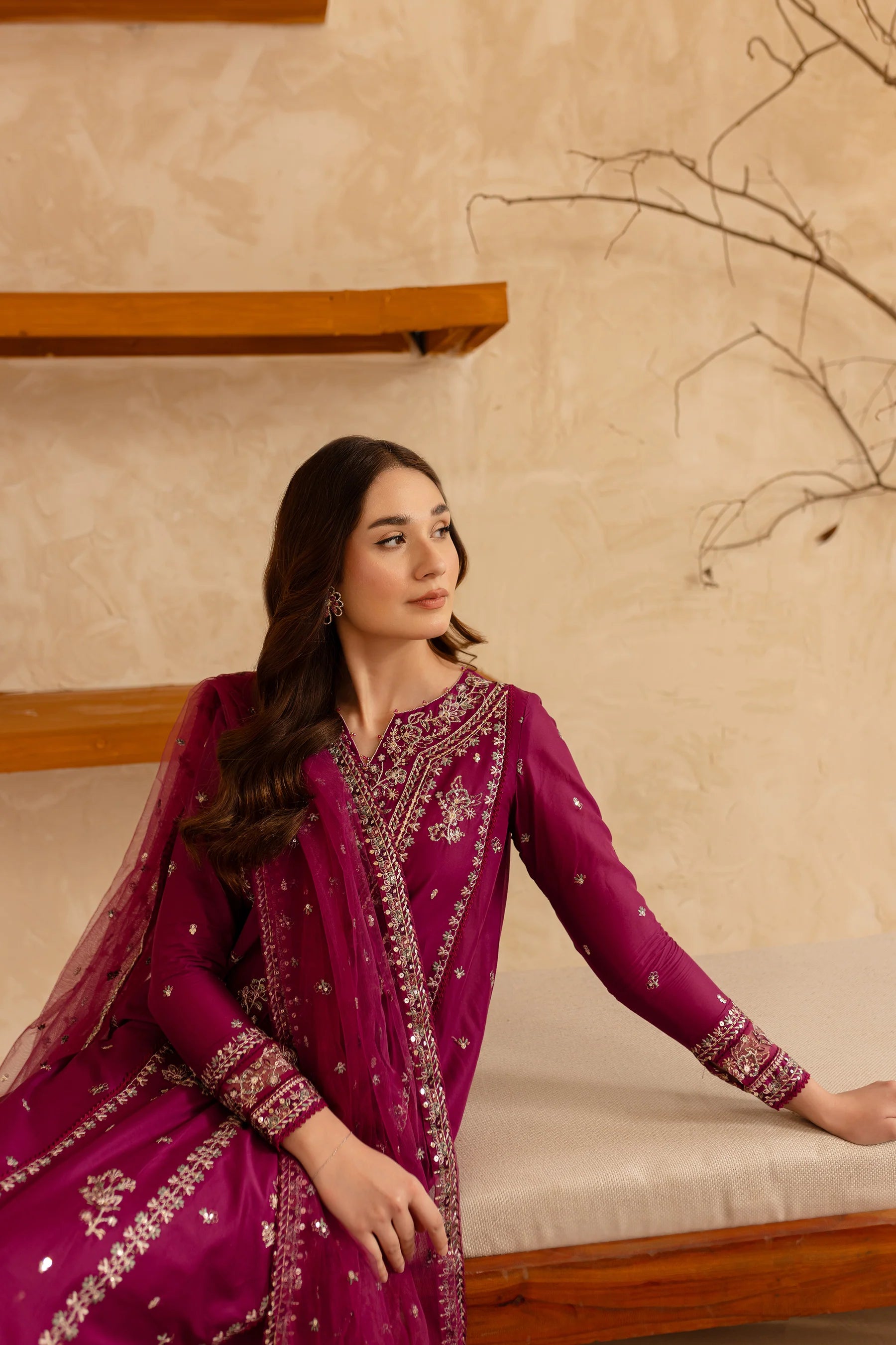 Best Selling - Ehaad 3Pc Embroidered Dress