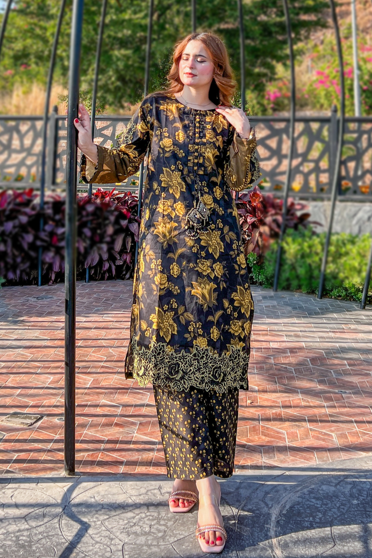 Best Selling - Enya 2Pc Embroidered Dress