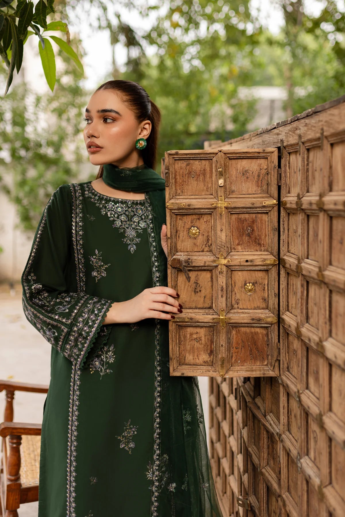 Best Selling - Ever Green 3Pc - Embroidered Dress