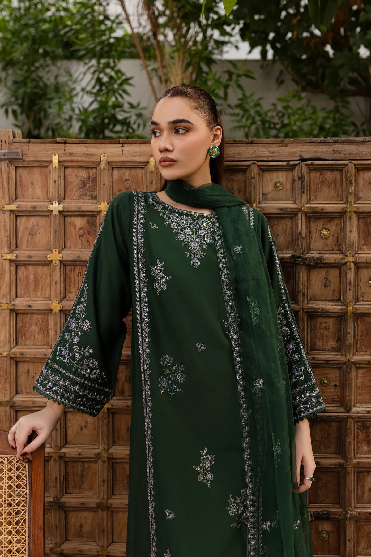 Best Selling - Ever Green 3Pc - Embroidered Dress