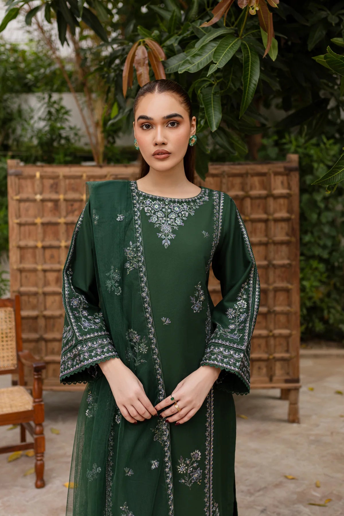 Best Selling - Ever Green 3Pc - Embroidered Dress