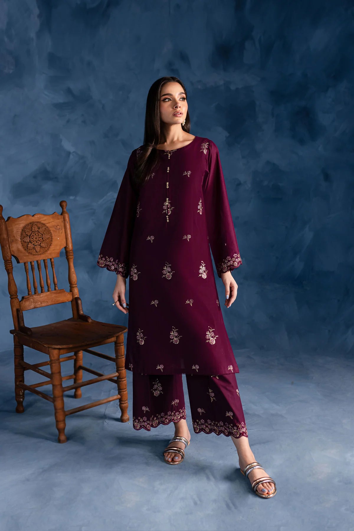 Best Selling - Florid 2Pc Embroidered Dress