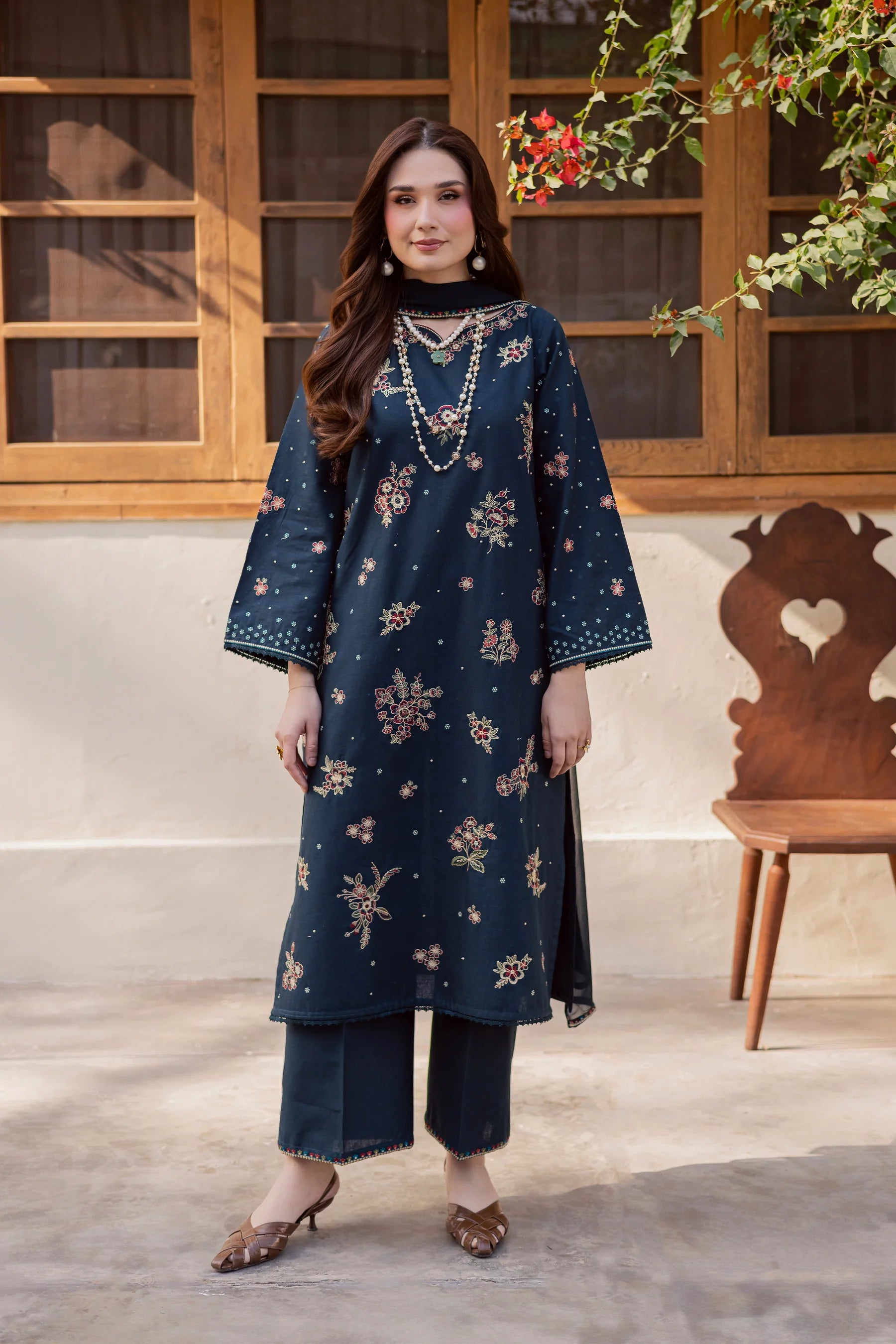 Best Selling - Gold Ocean 3Pc Embroidered Dress