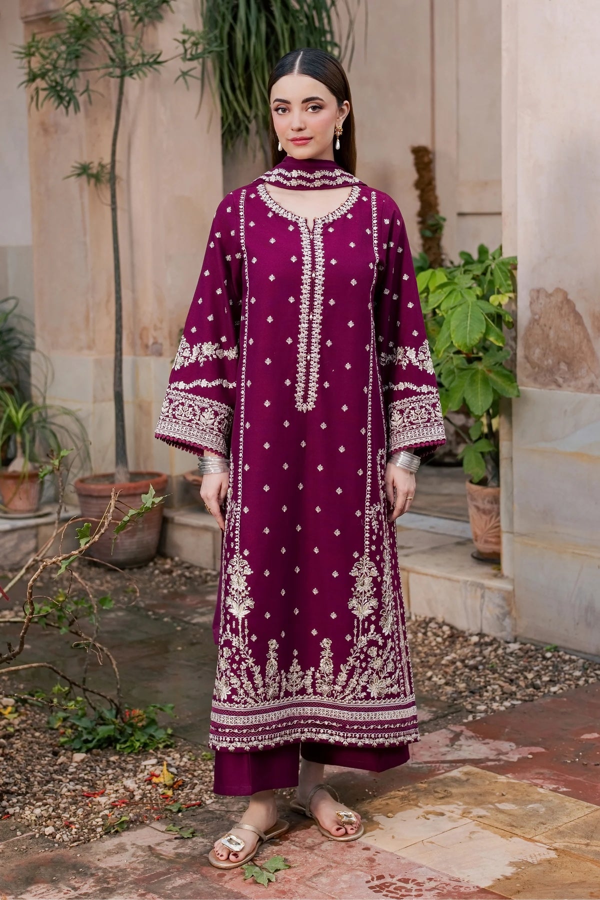 Winter - Best Selling - Jewel Noorie 3Pc Festive Embroidered Pret