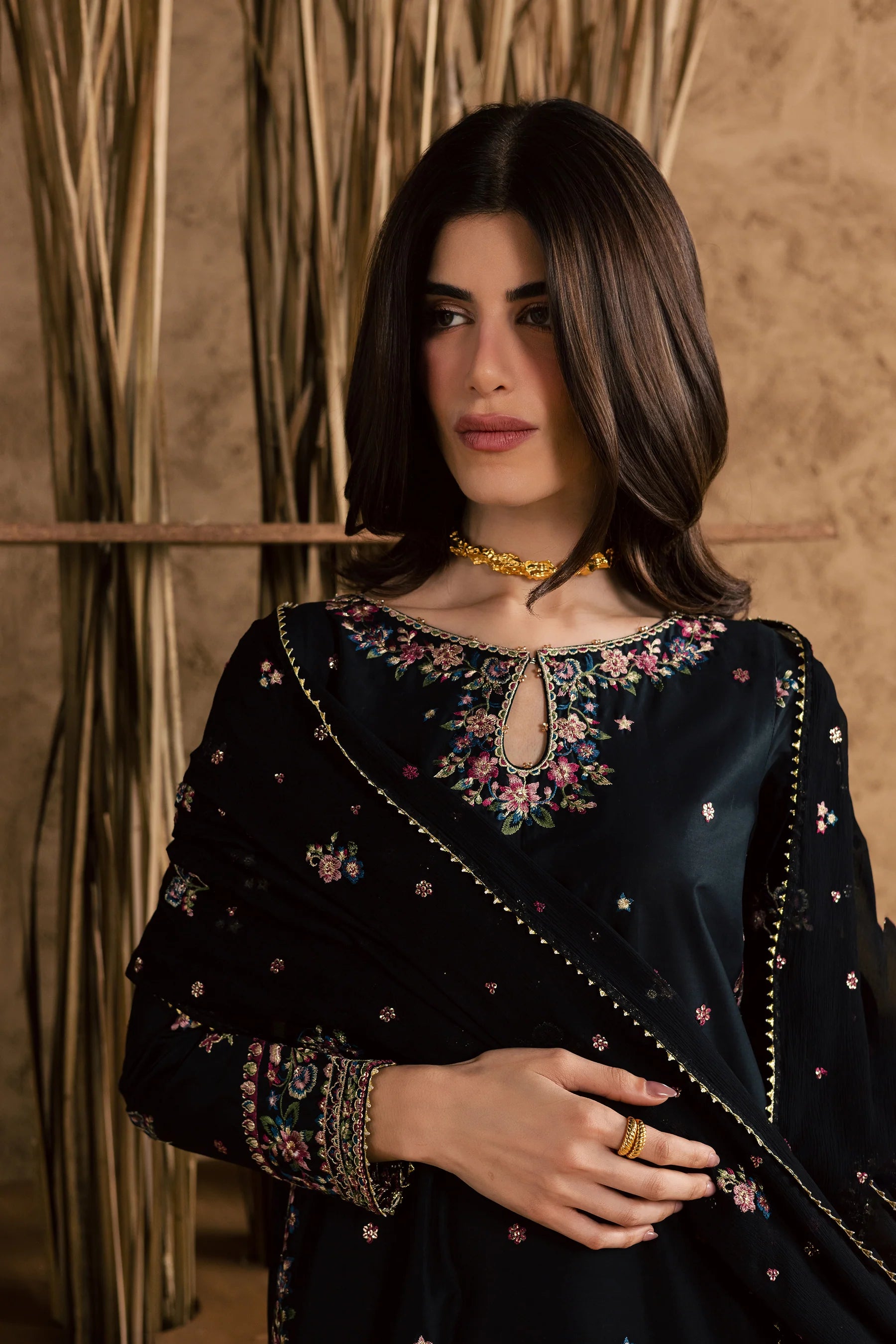 Best Selling - Johana 3Pc Festive Embroidered Dress