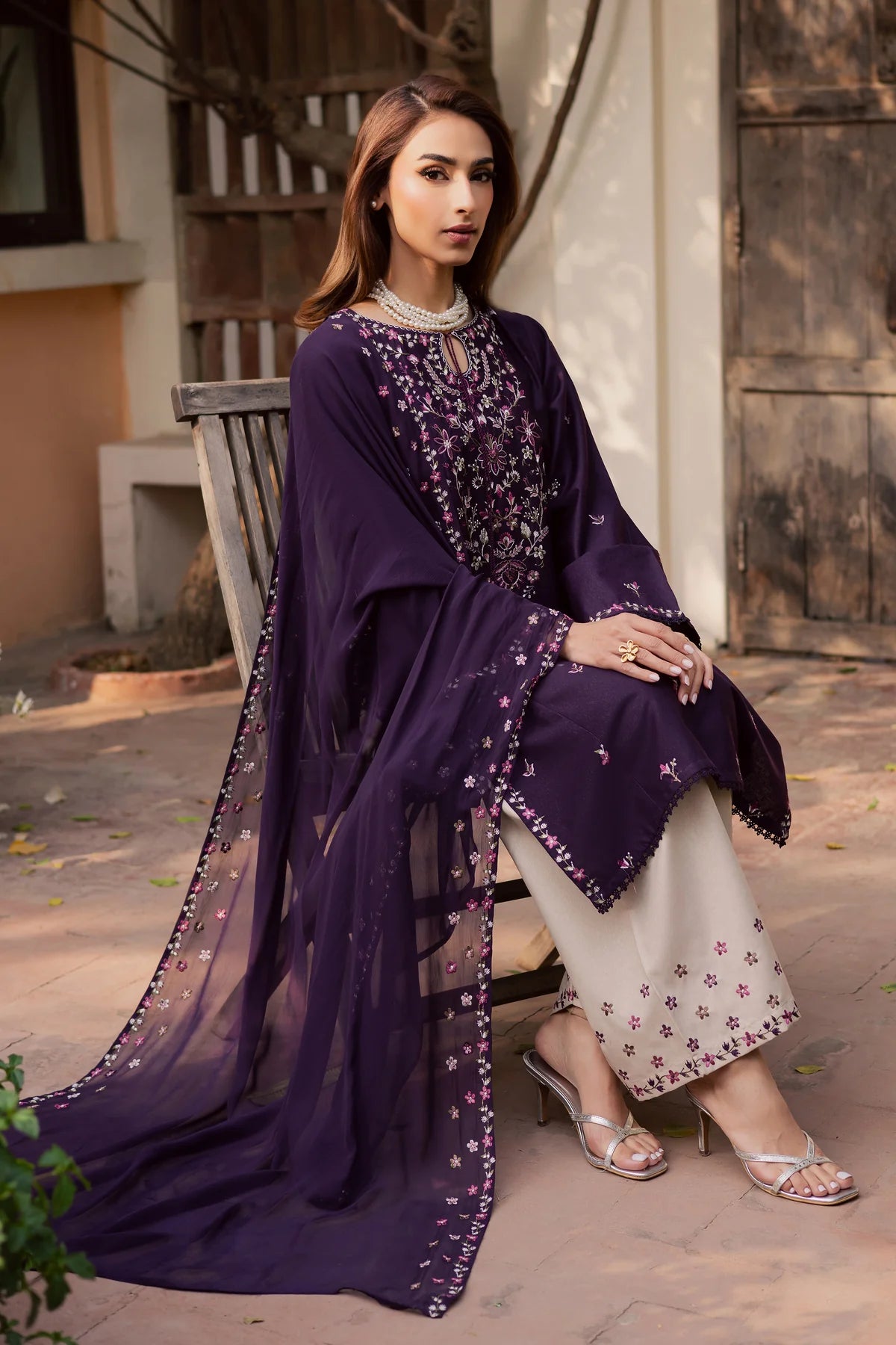 Best Selling - Malam 3Pc Embroidered Festive Dress