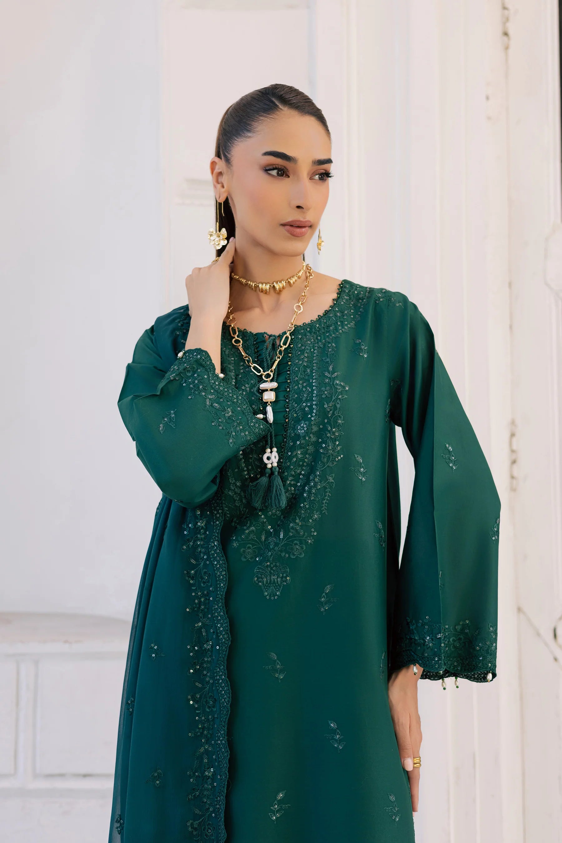 Best Selling - Manta 3Pc Festive Embroidered Dress