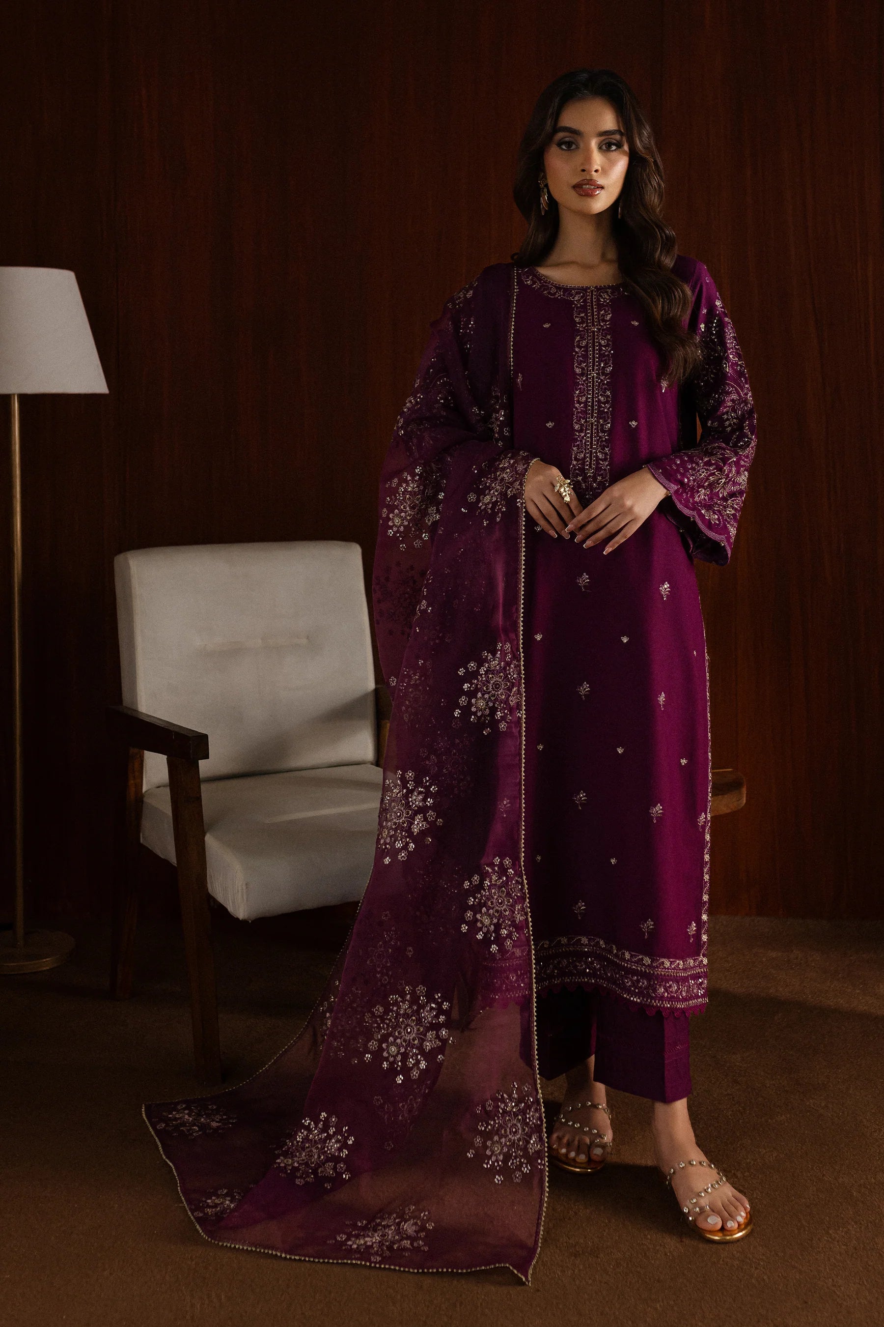 Best Selling - Masooma 3Pc Embroidered Dress