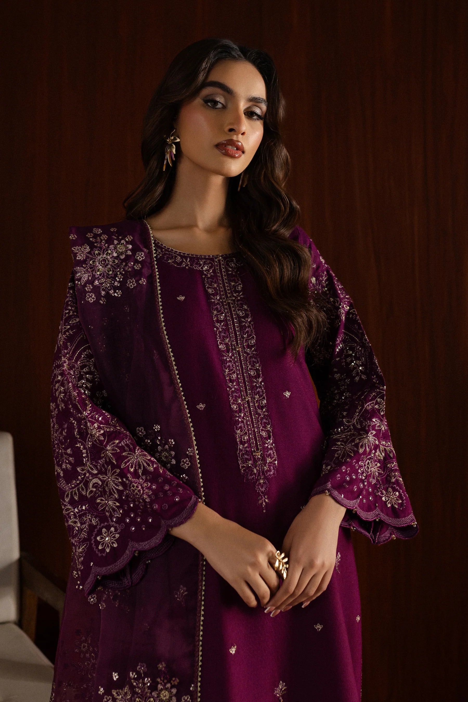 Best Selling - Masooma 3Pc Embroidered Dress