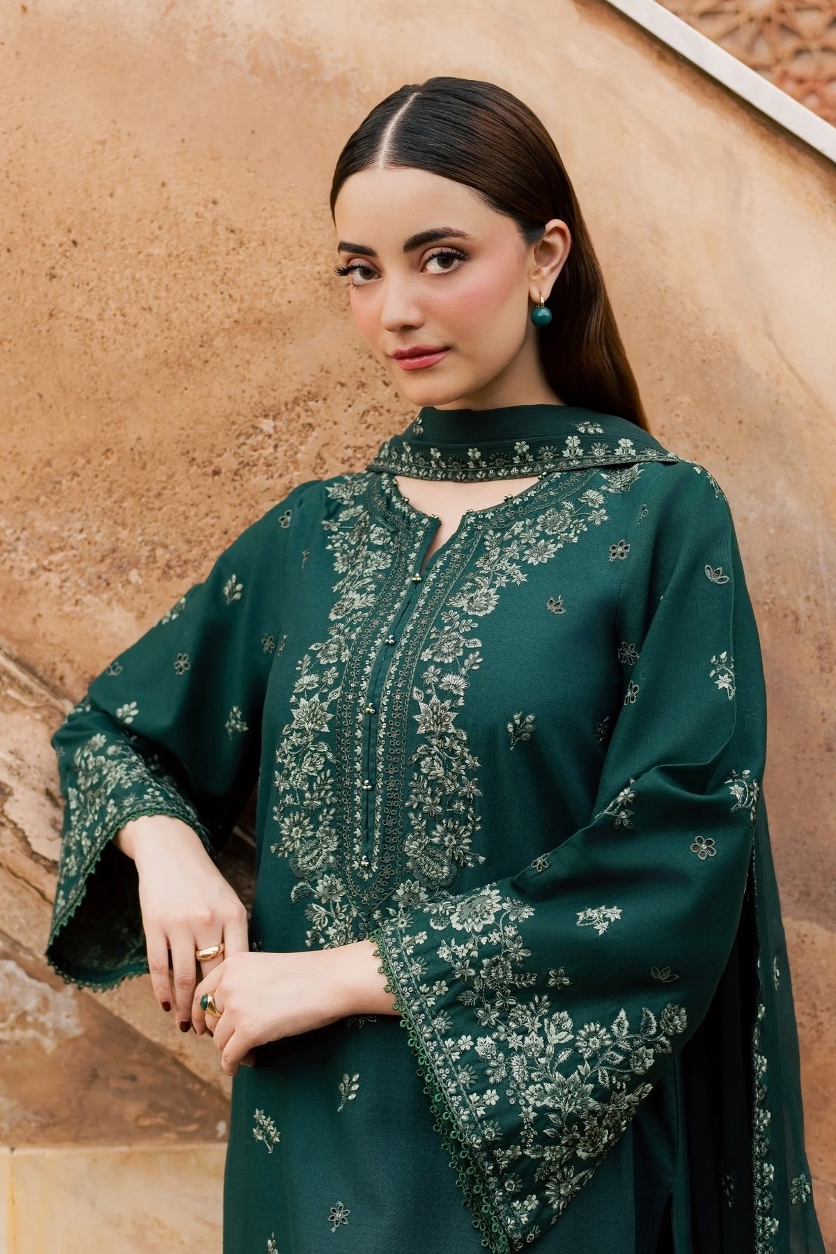 Winter - Best Selling - Nami 3Pc Festive Embroidered Pret