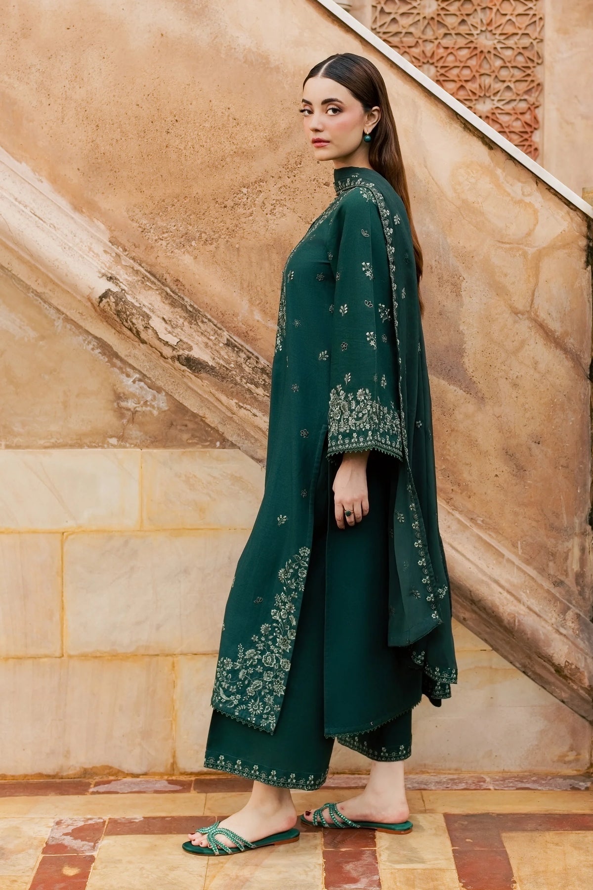 Winter - Best Selling - Nami 3Pc Festive Embroidered Pret