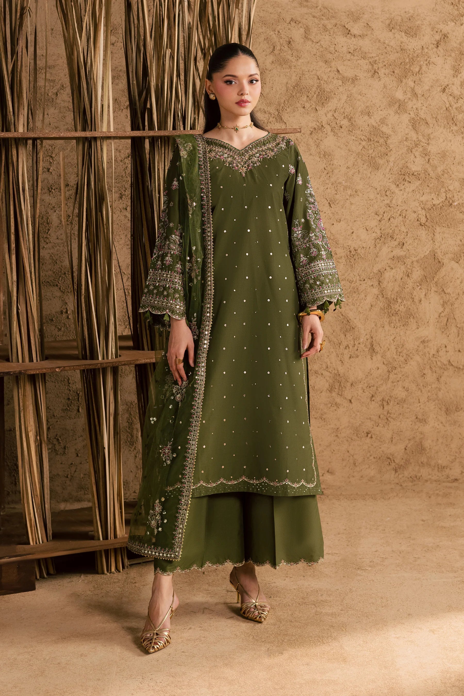 Best Selling - Nivora 3Pc Festive Embroidered Pret