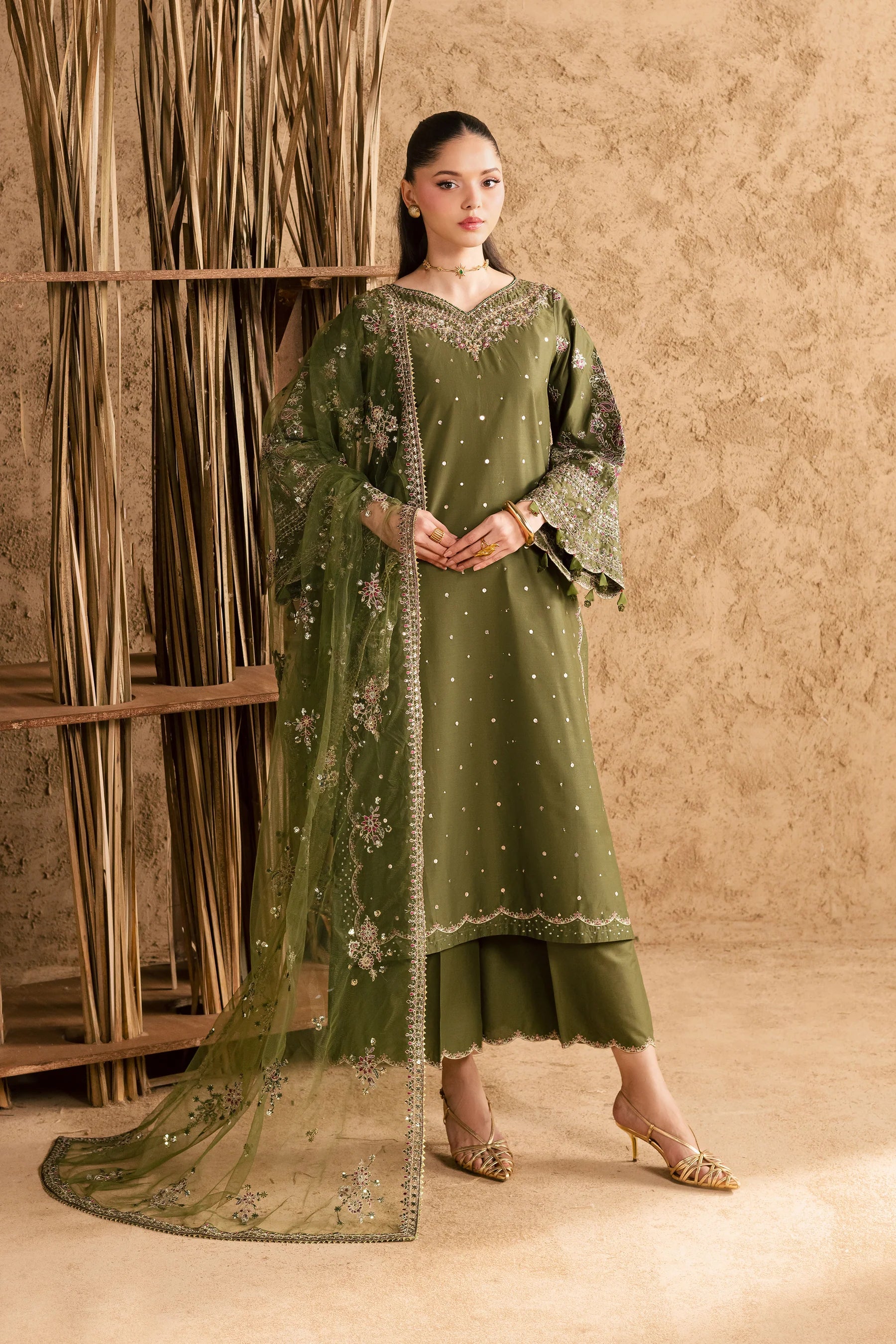 Best Selling - Nivora 3Pc Festive Embroidered Pret