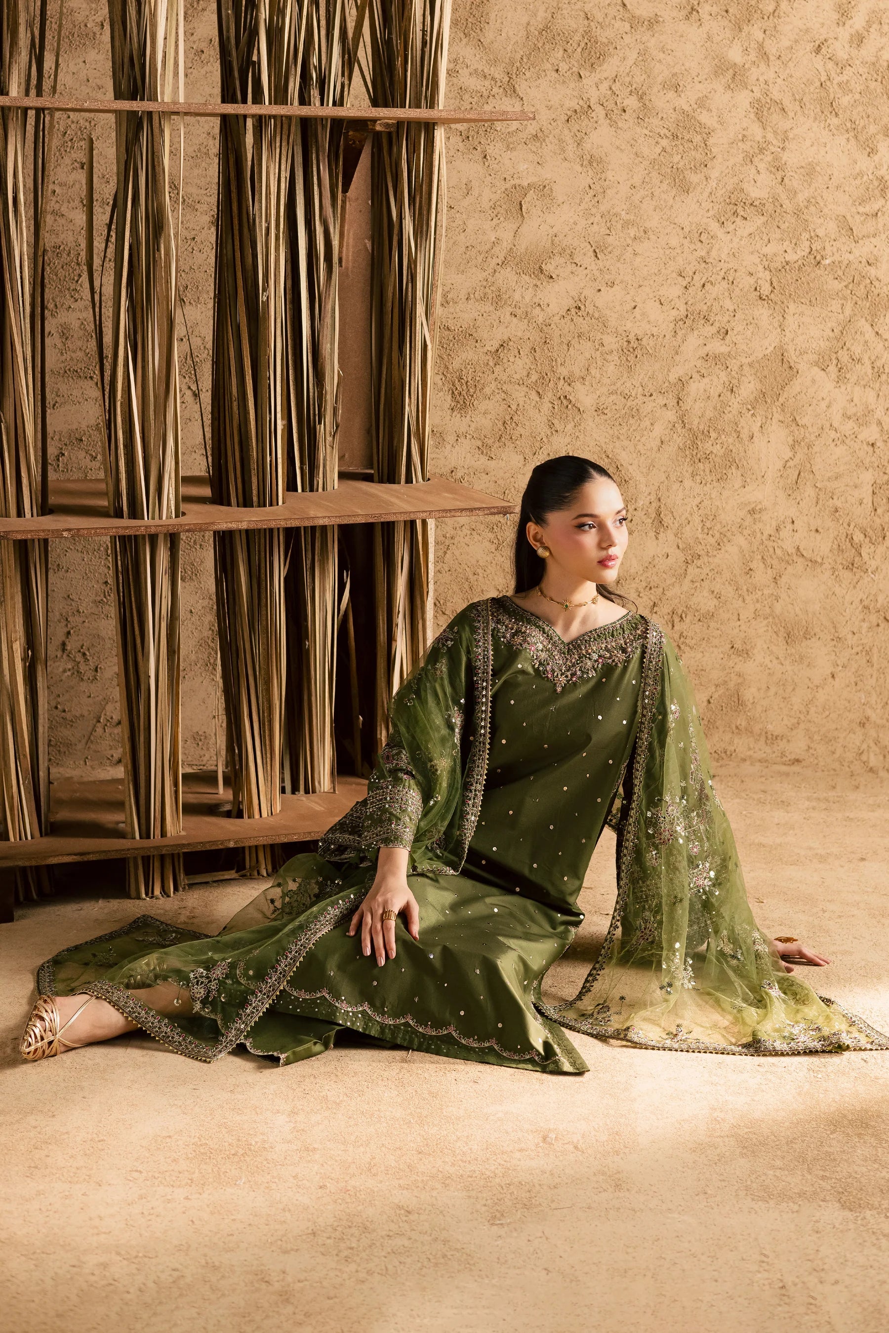 Best Selling - Nivora 3Pc Festive Embroidered Pret