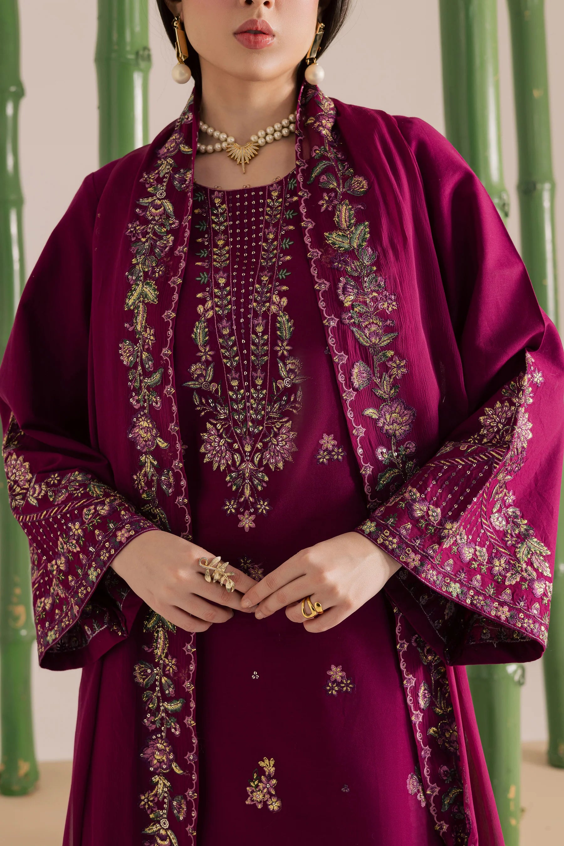 Best Selling - Omavi 3Pc Embroidered Dress
