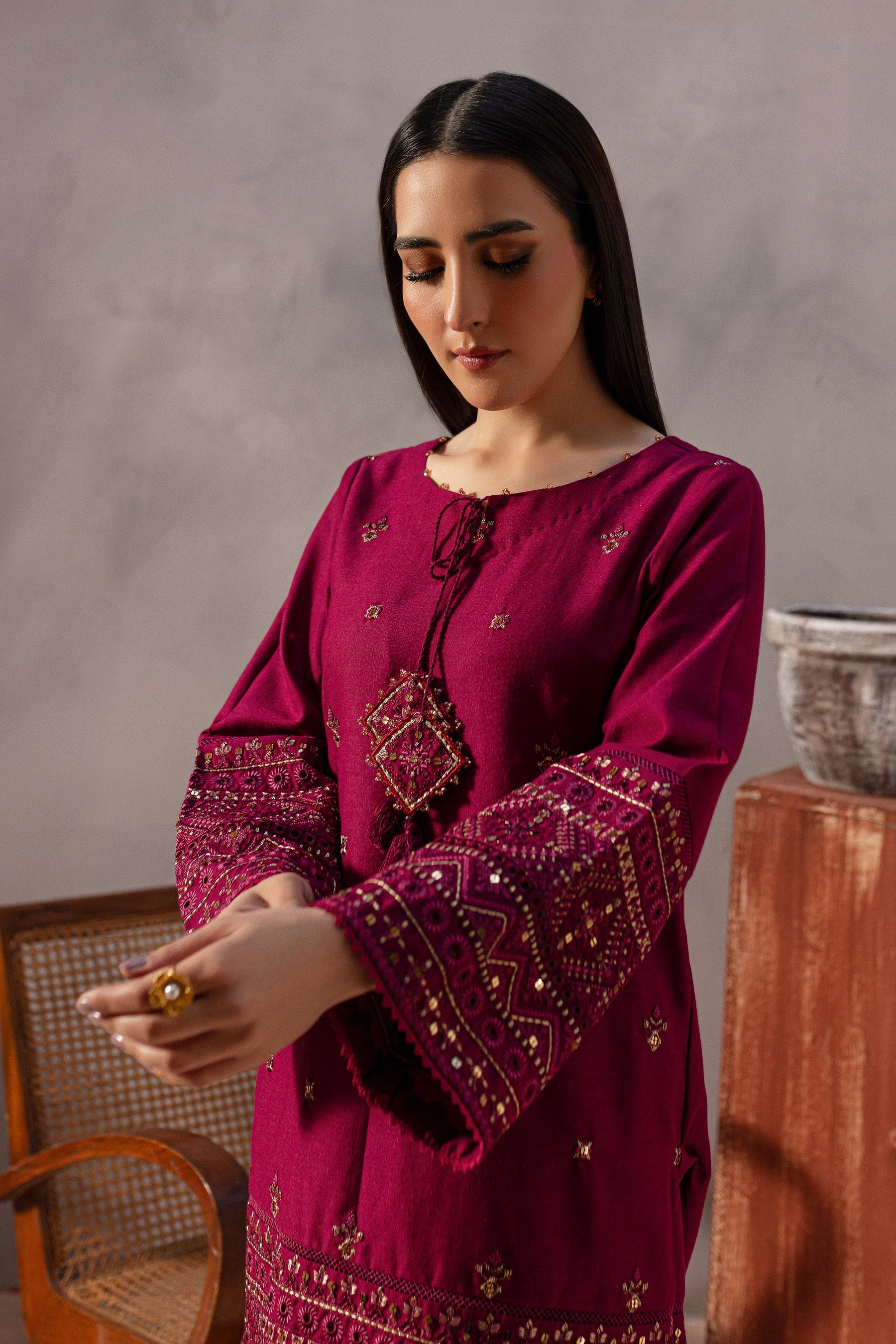 Best Selling - Red Cruz 2Pc Embroidered Dress
