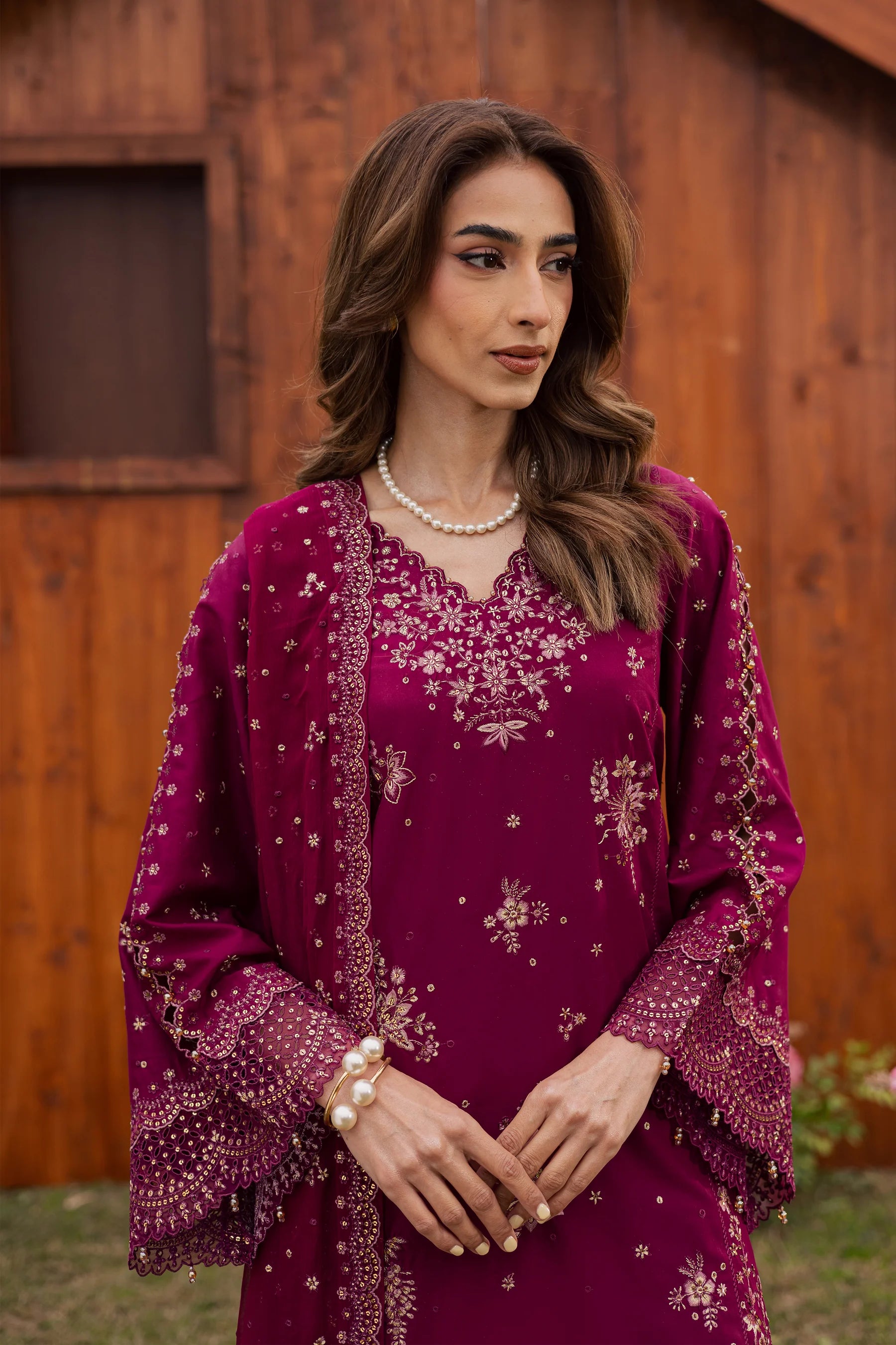Best Selling - Rubba 3Pc Festive Embroidered Dress