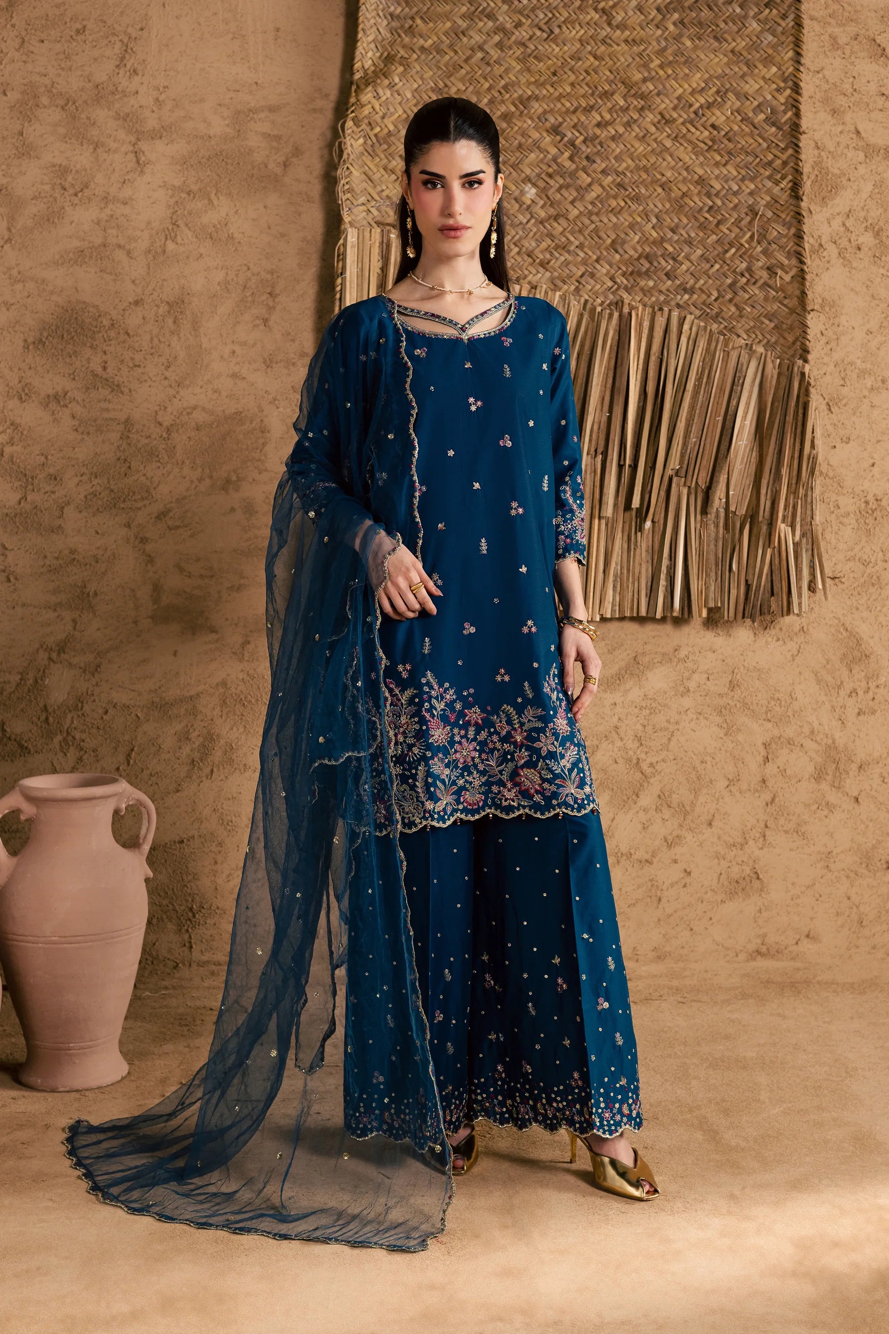 Best Selling - Ruhi 3Pc Festive Embroidered Pret