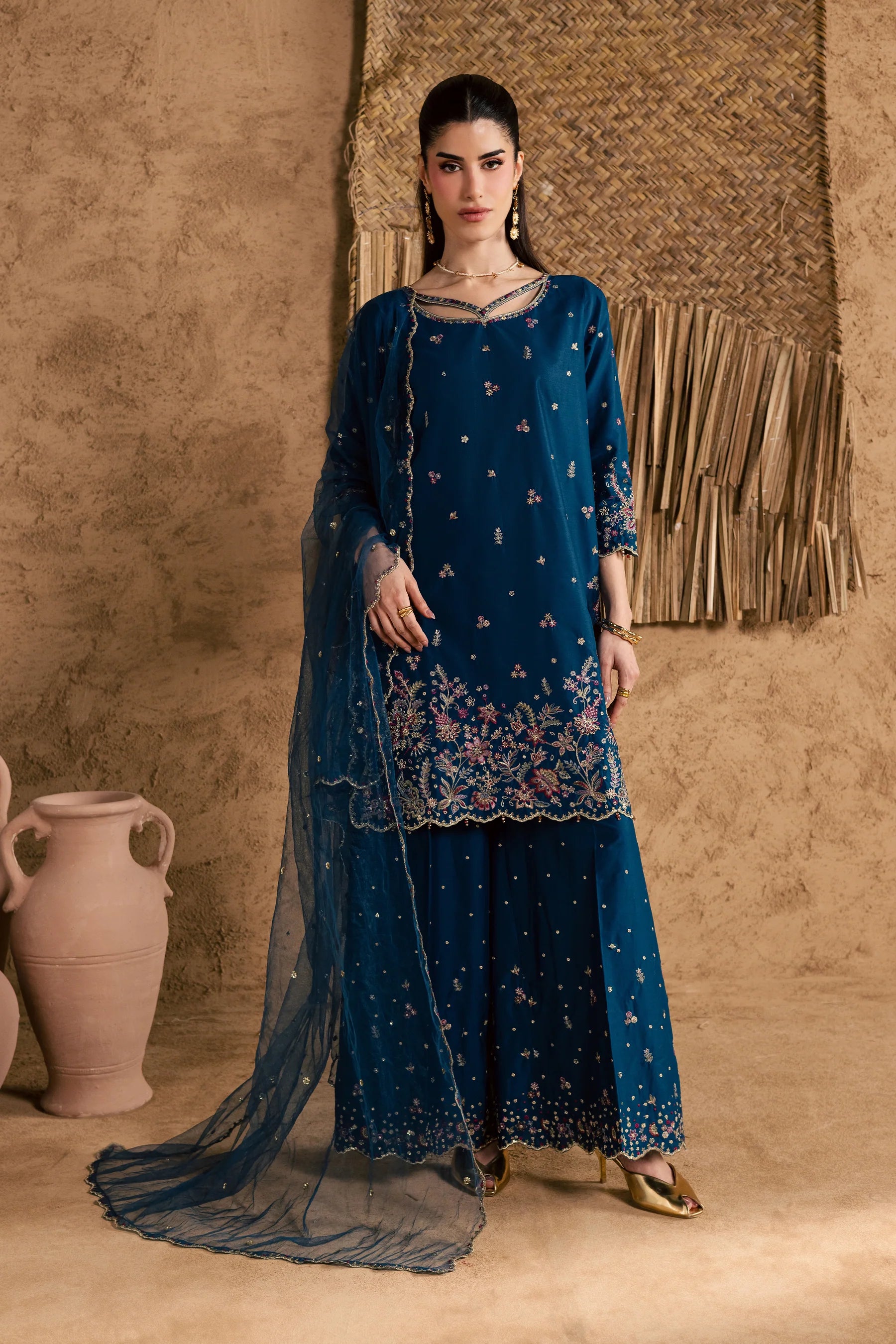Best Selling - Ruhi 3Pc Festive Embroidered Pret