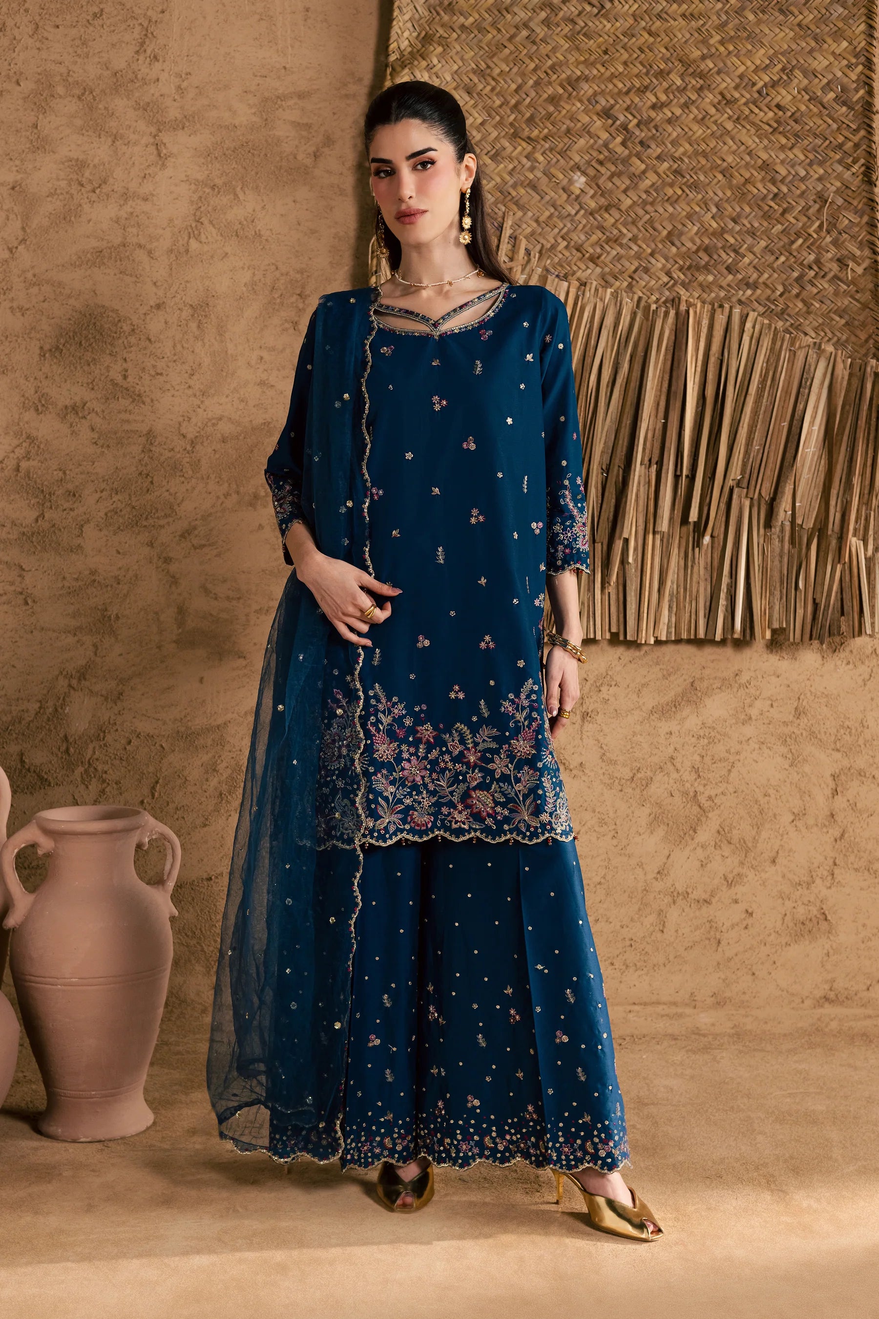 Best Selling - Ruhi 3Pc Festive Embroidered Pret