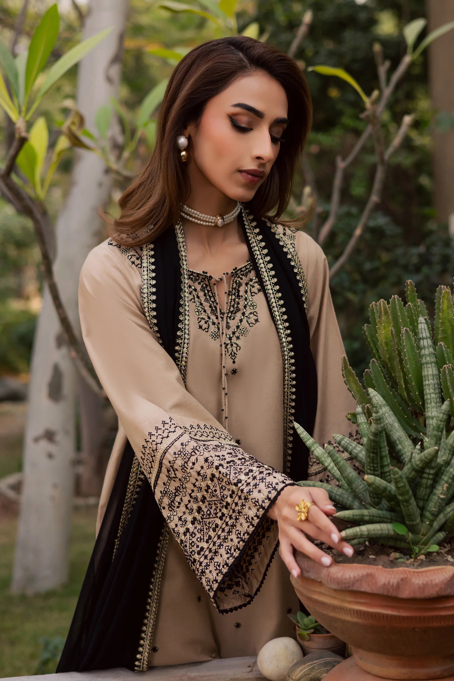 Best Selling - Sandstone 3Pc Embroidered Dress
