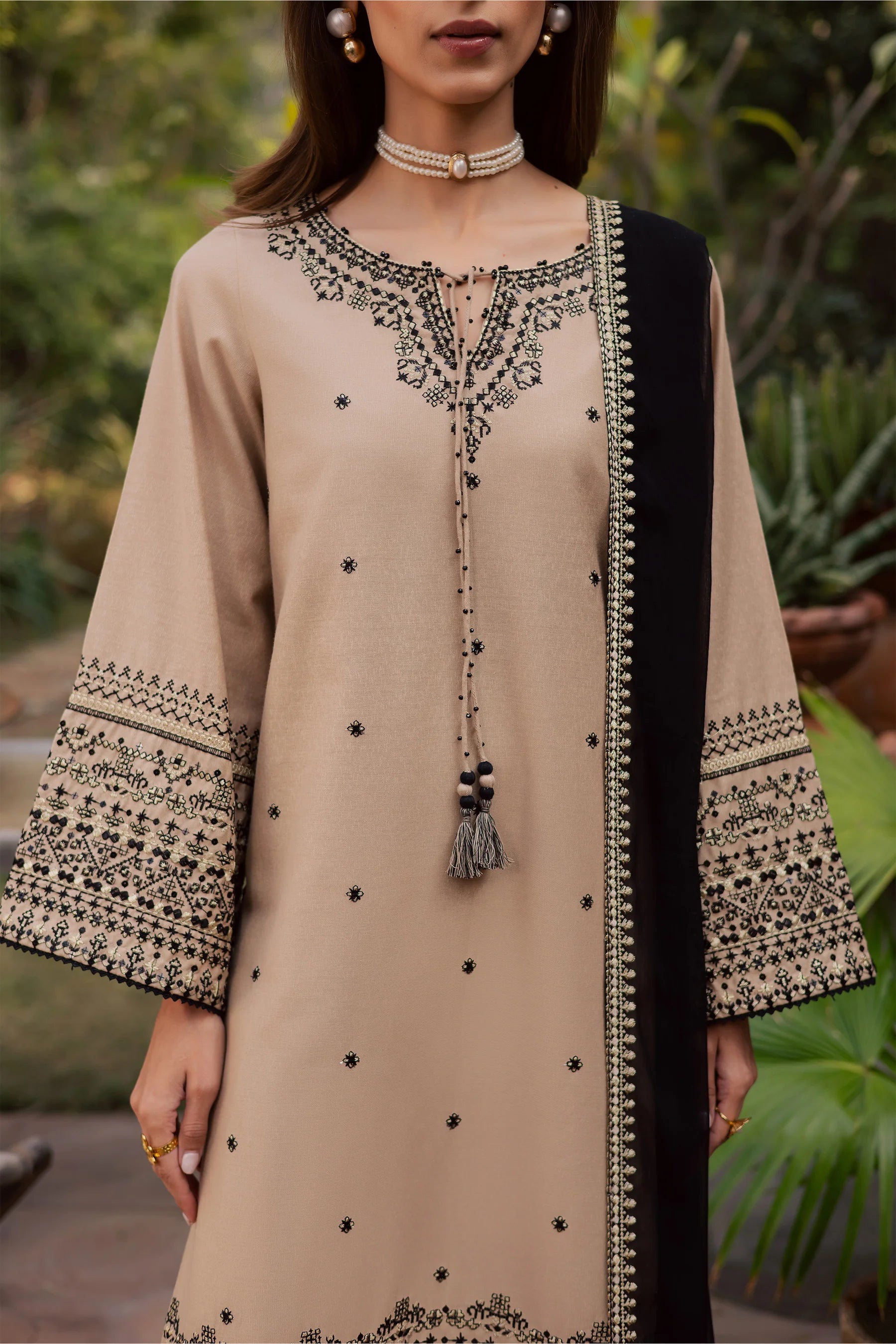 Best Selling - Sandstone 3Pc Embroidered Dress