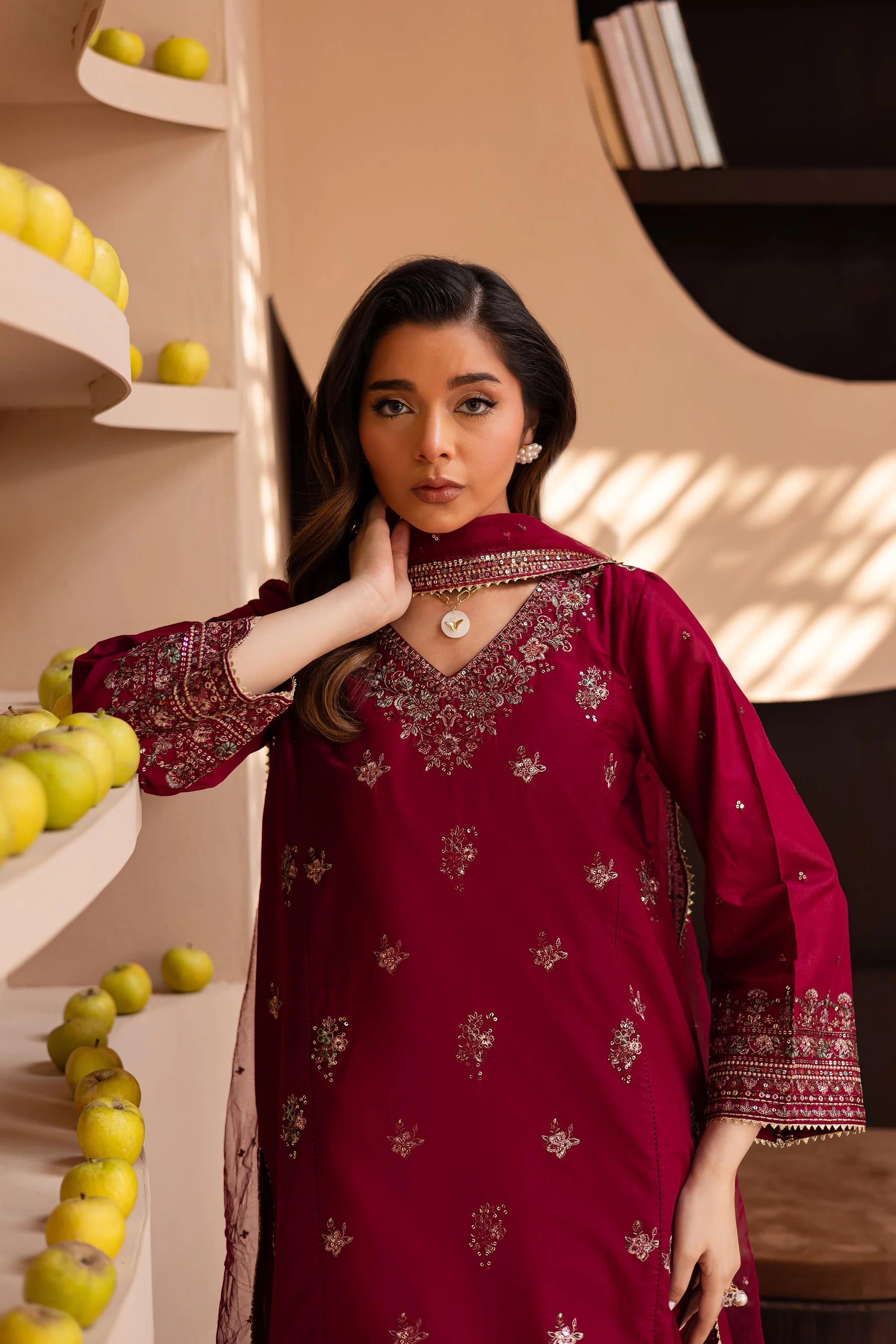 Best Selling - Shazneen 3Pc Embroidered Dress