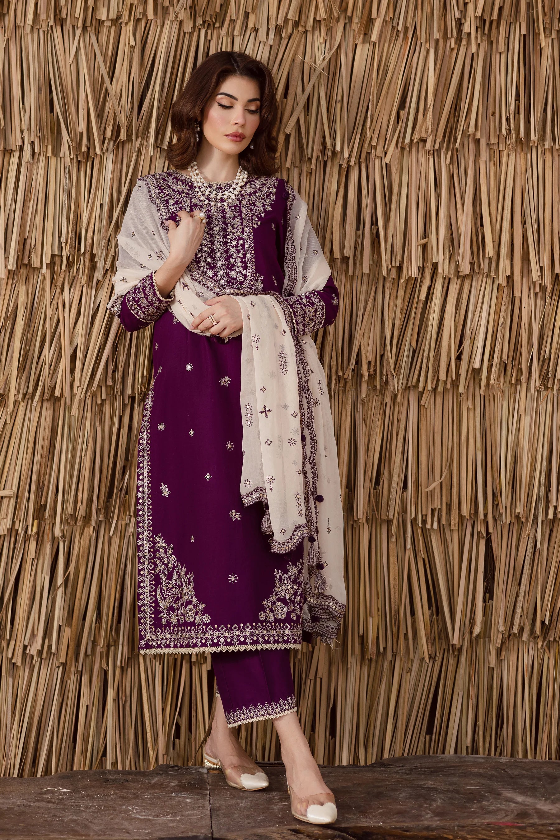 Winter - Best Selling - Solace 3Pc Embroidered Dress