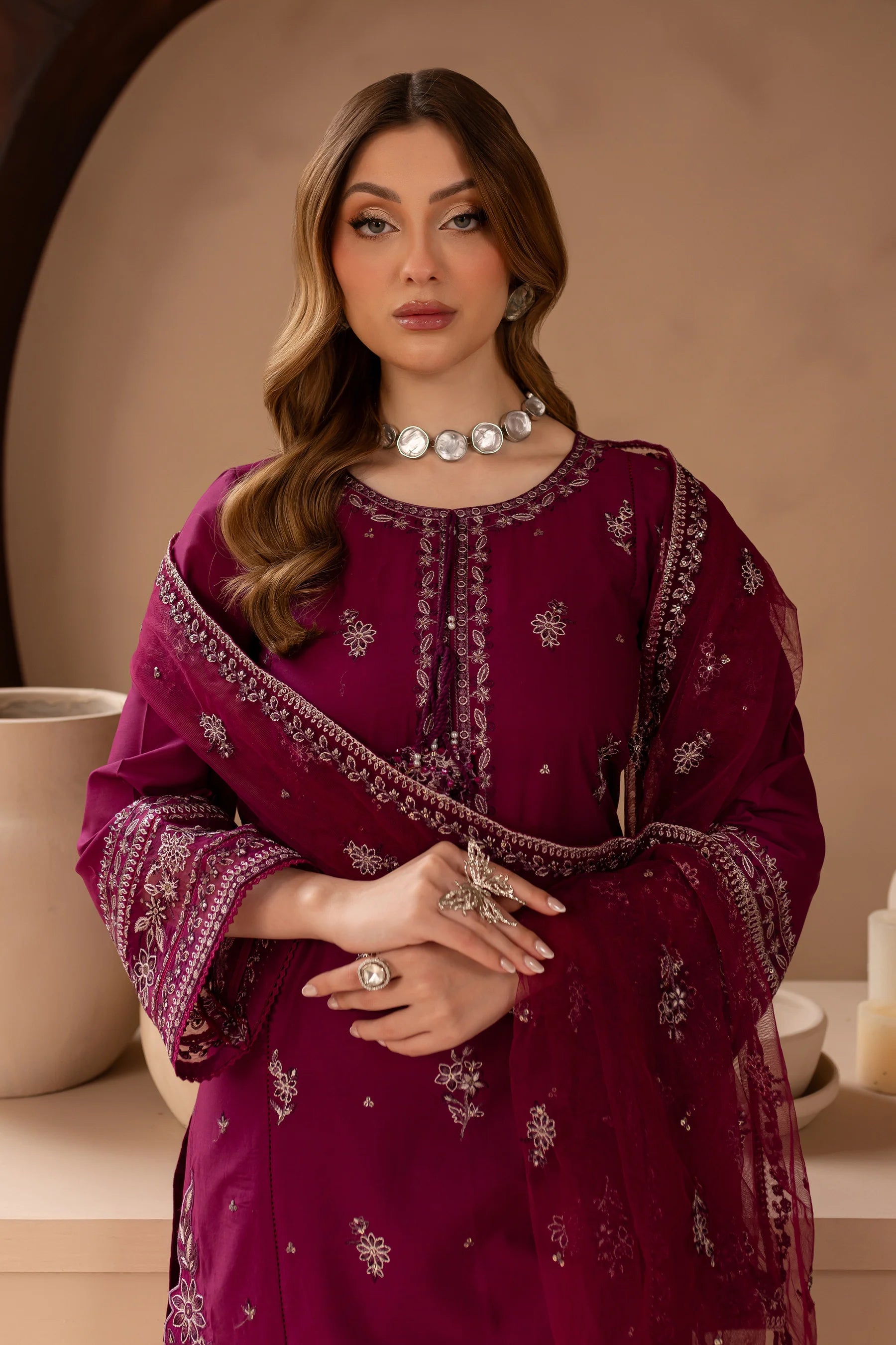 Best Selling - Wester 3Pc Embroidered Lawn Dress