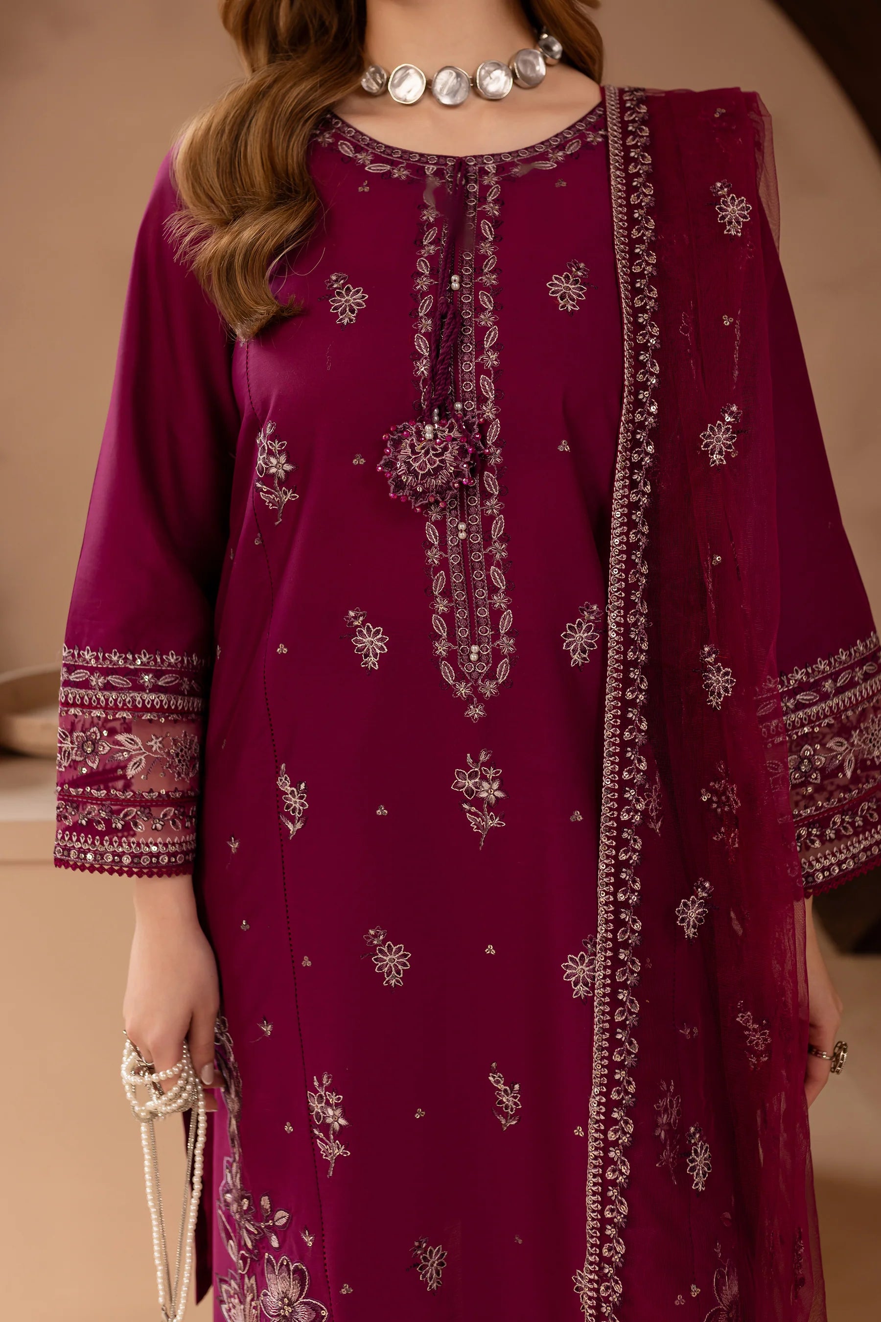 Best Selling - Wester 3Pc Embroidered Lawn Dress