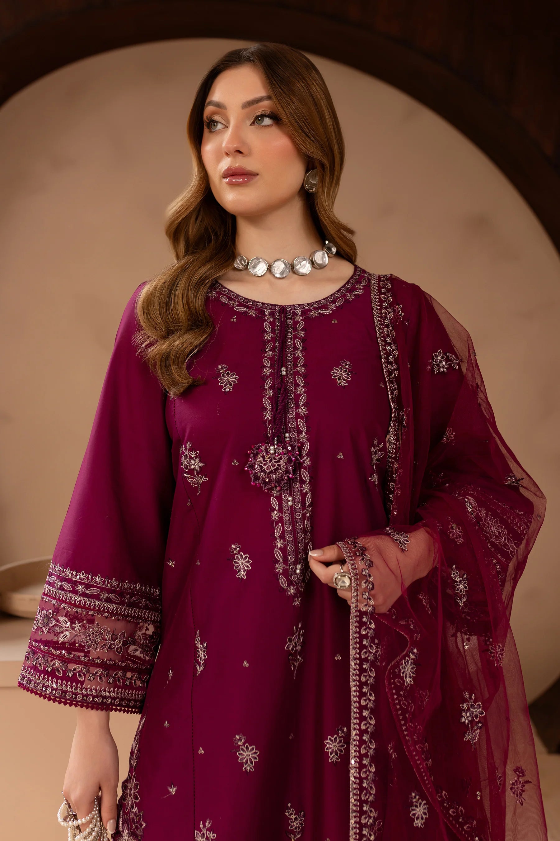 Best Selling - Wester 3Pc Embroidered Lawn Dress