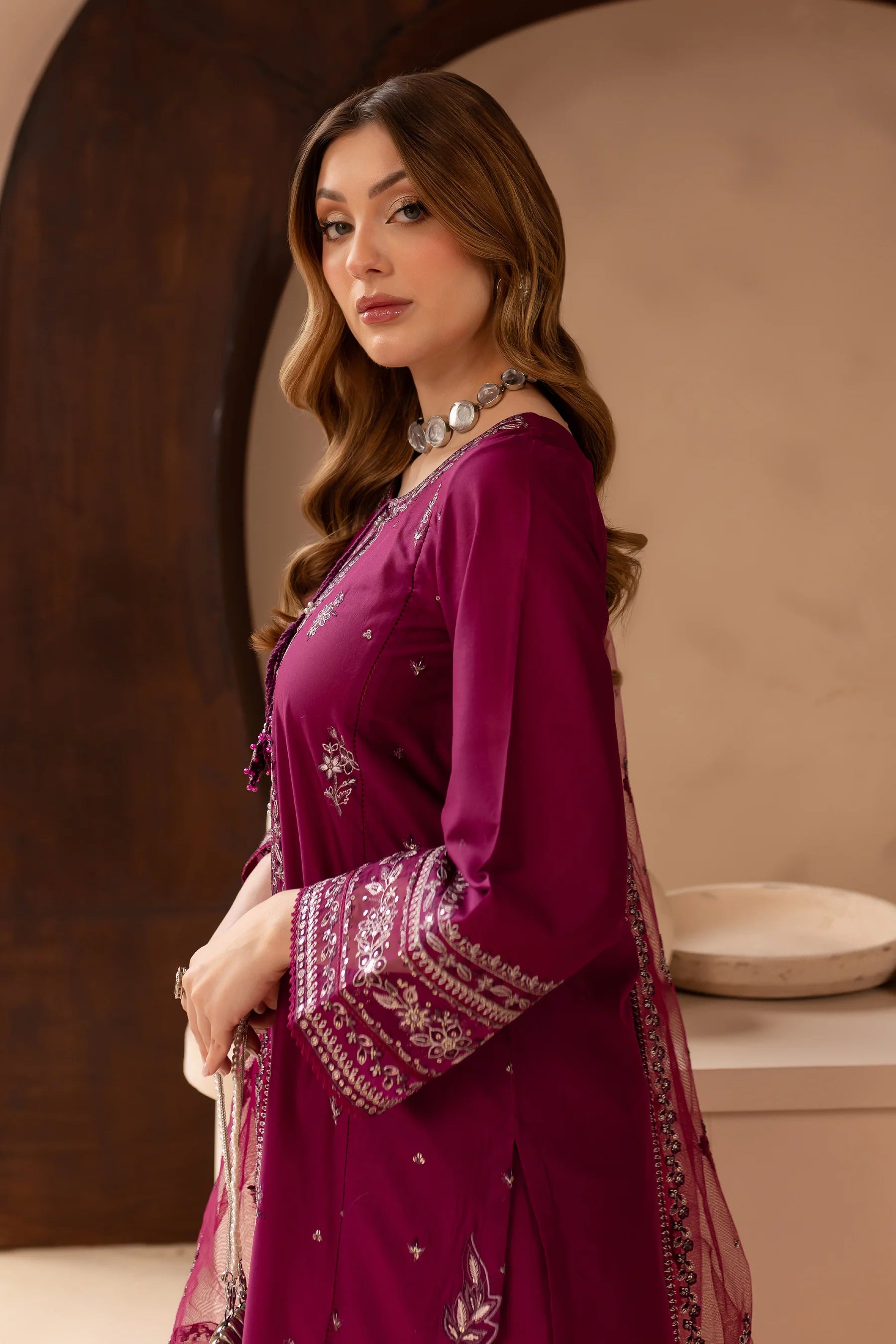 Best Selling - Wester 3Pc Embroidered Lawn Dress