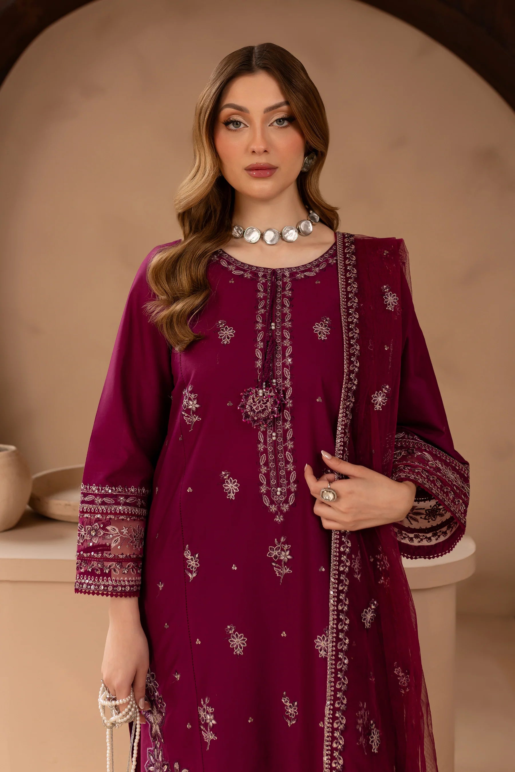 Best Selling - Wester 3Pc Embroidered Lawn Dress