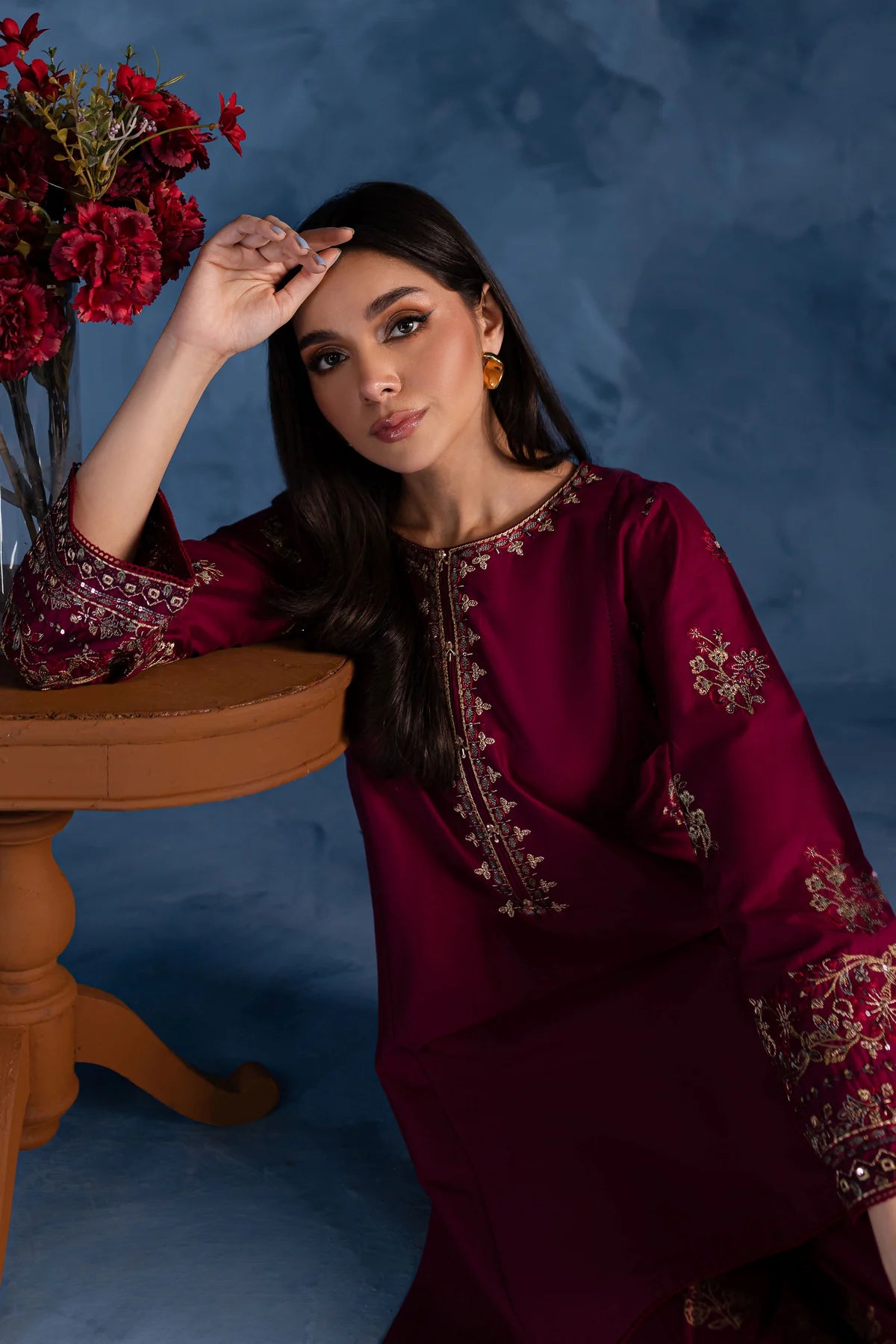 Best Selling - Cherry Charm 2Pc Embroidered Dress